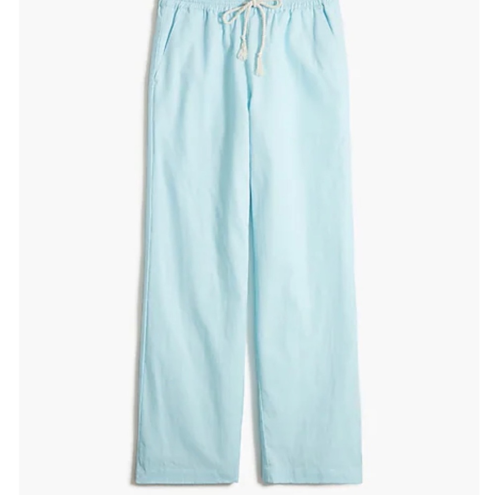 J. Crew Linen-cotton blend wide-leg paper-bag pant Size XS